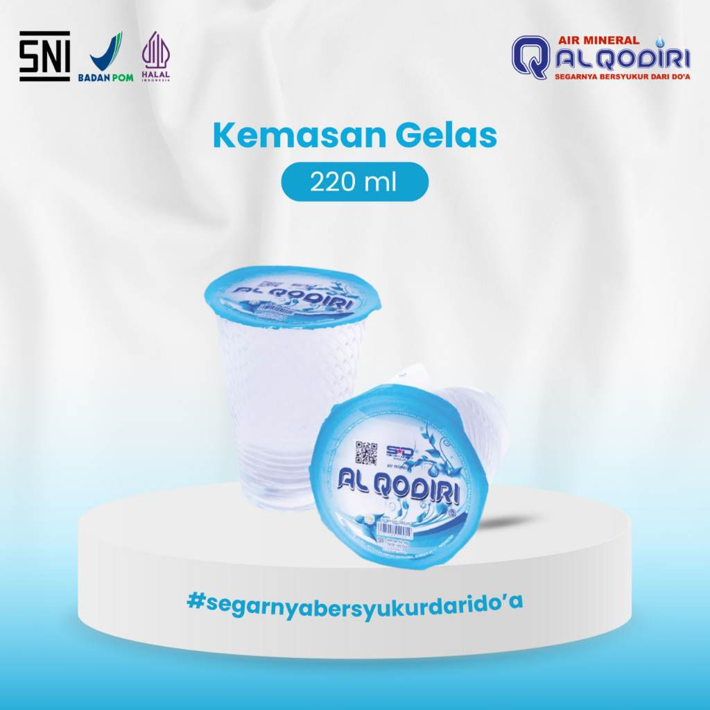 

Air Minum Mineral Gelas Al Qodiri 220ml 1 Dus Isi 48 Pcs