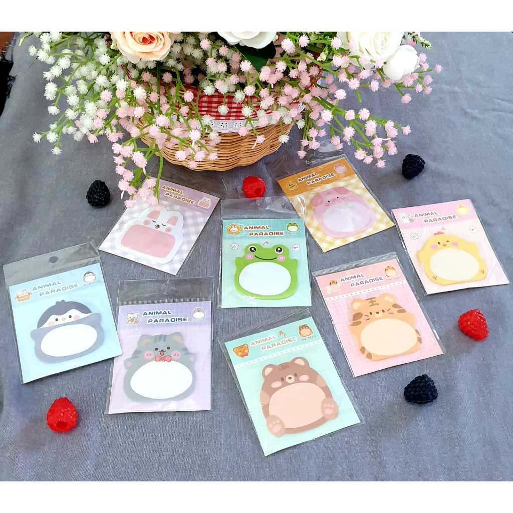 

BPP R-GNR Memostick Sticky notes motif hewan lucu 20 lembar