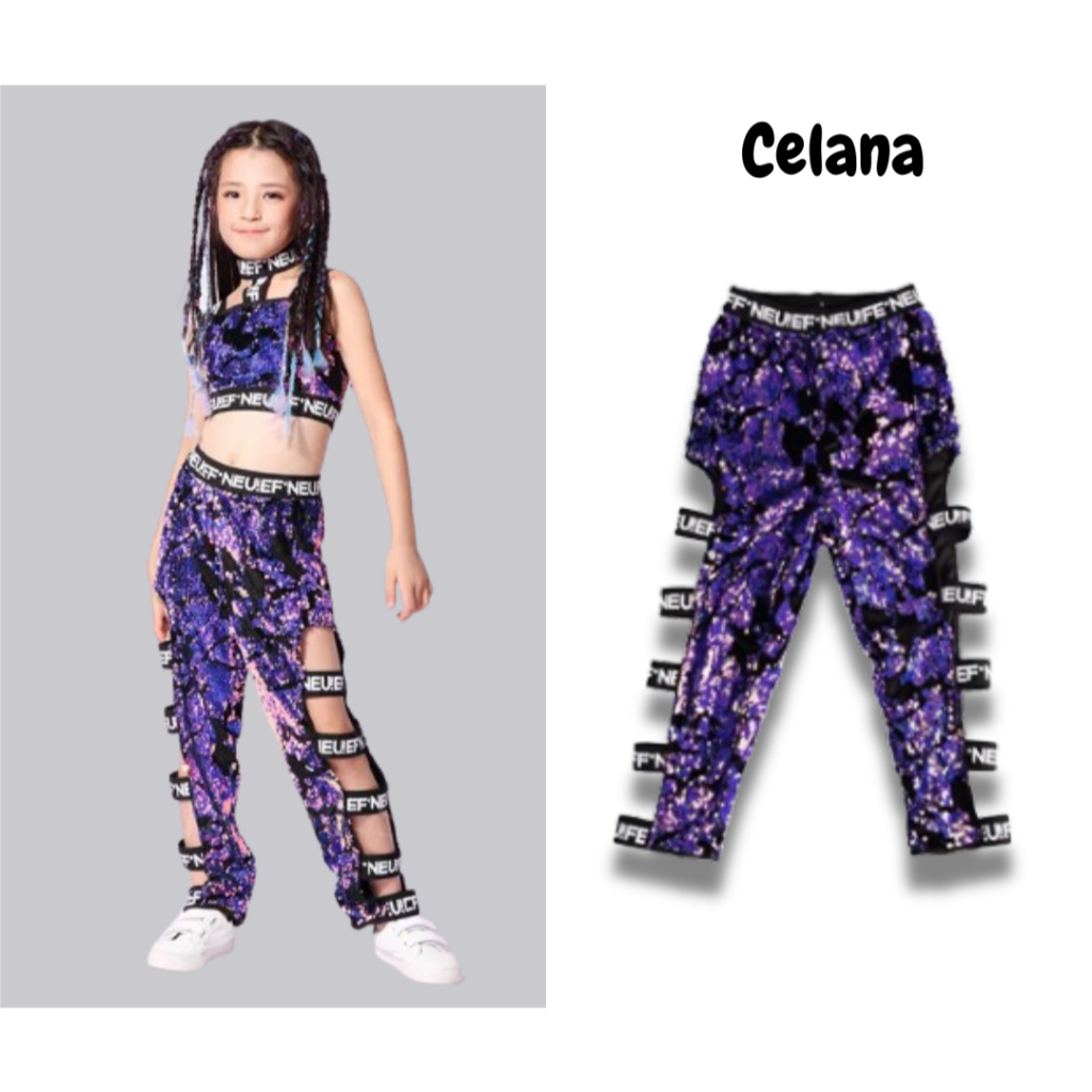 LISA Bawahan Celana Anak Dance Hip Hop Kpop Celana Anak Perempuan Korean Style REALDAILY