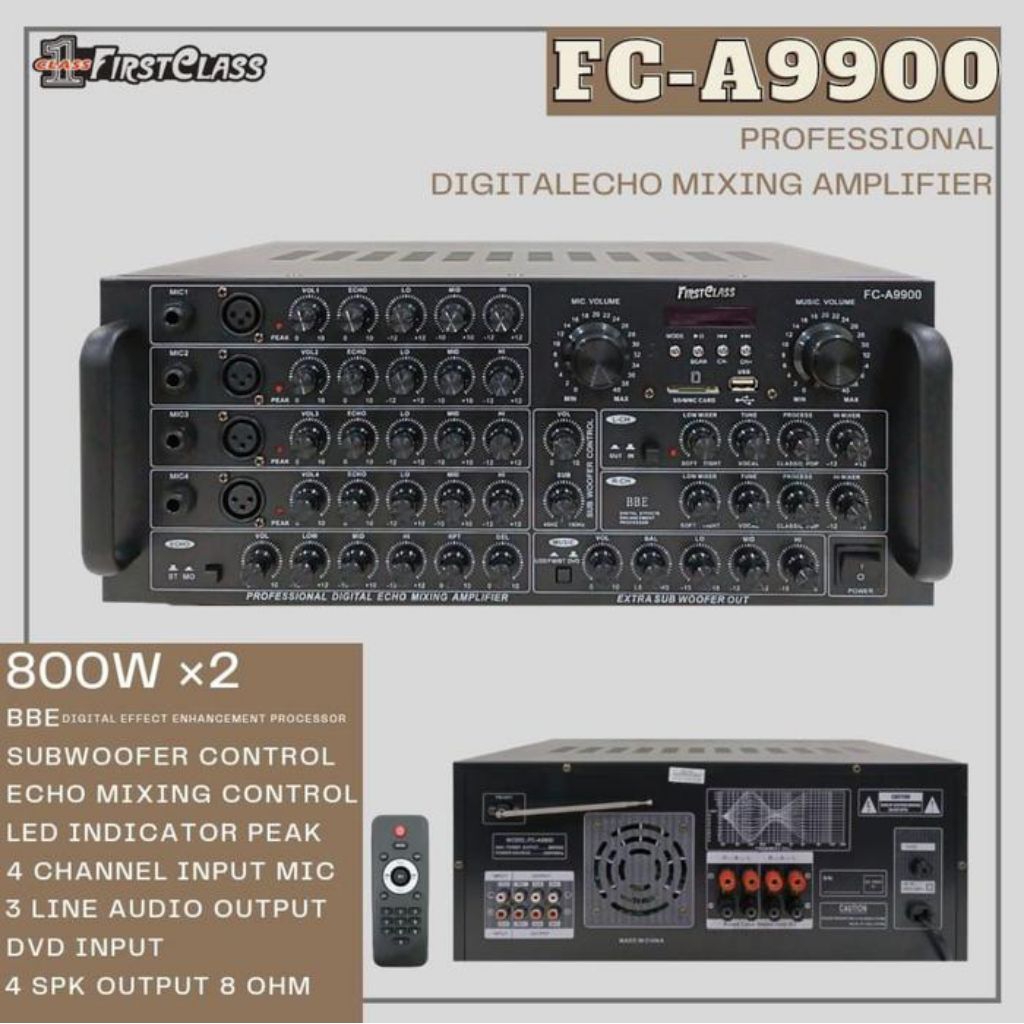 AMPLIFIER KARAOKE FIRSTCLASS FC-A9900 AMPLIFIER FIRST CLASS FCA9900