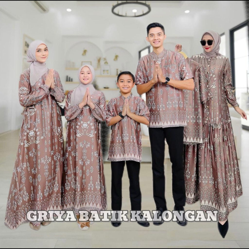 Baju Sarimbit Couple Pasangan Keluarga Silk Premium Set Pakaian Couple Keluarga Gamis Koko Ayah Ibu 