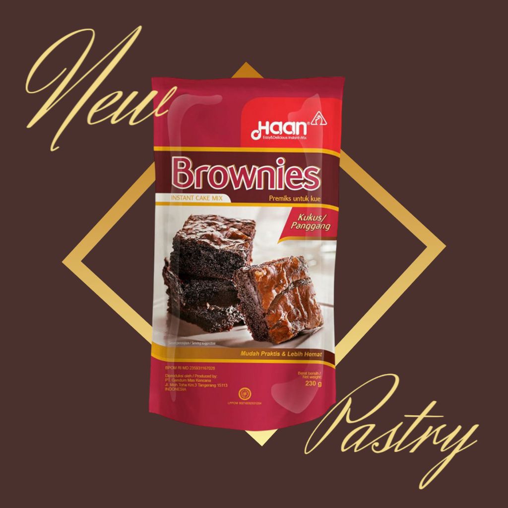 

Haan brownies kukus/panggang 230 g