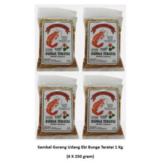 

Sambal Goreng Udang Ebi Bunga Teratai 1 Kg (4 PCS X 250 gr)