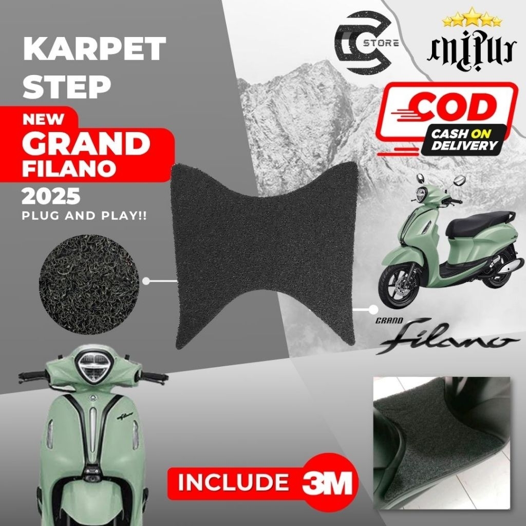 Karpet Grand Filano 2025 pijakan kaki Grand Filano Yamaha Grand Filano / Karpet Filano 2025