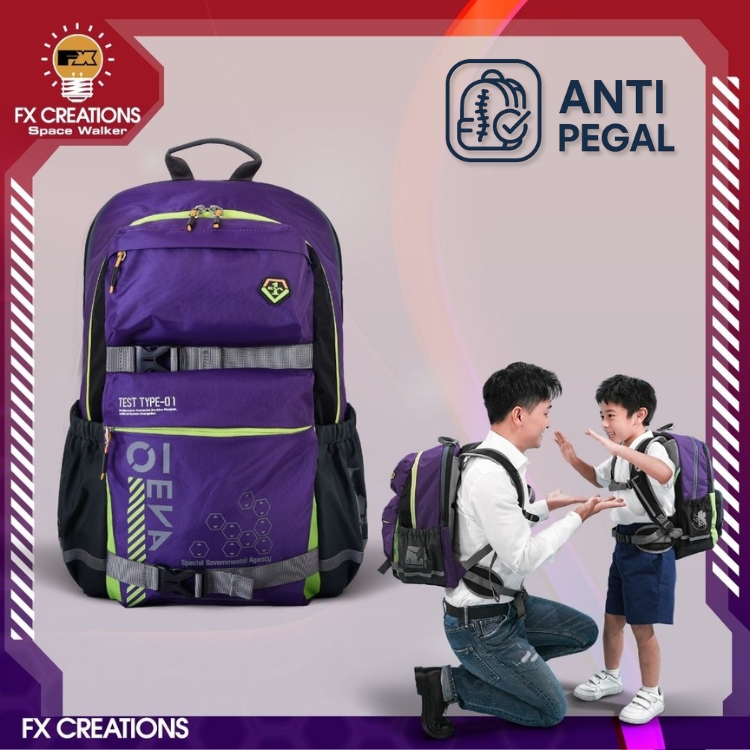Ransel Sekolah Anak Anti Pegal Evangelion School Backpack FX Creations SNA