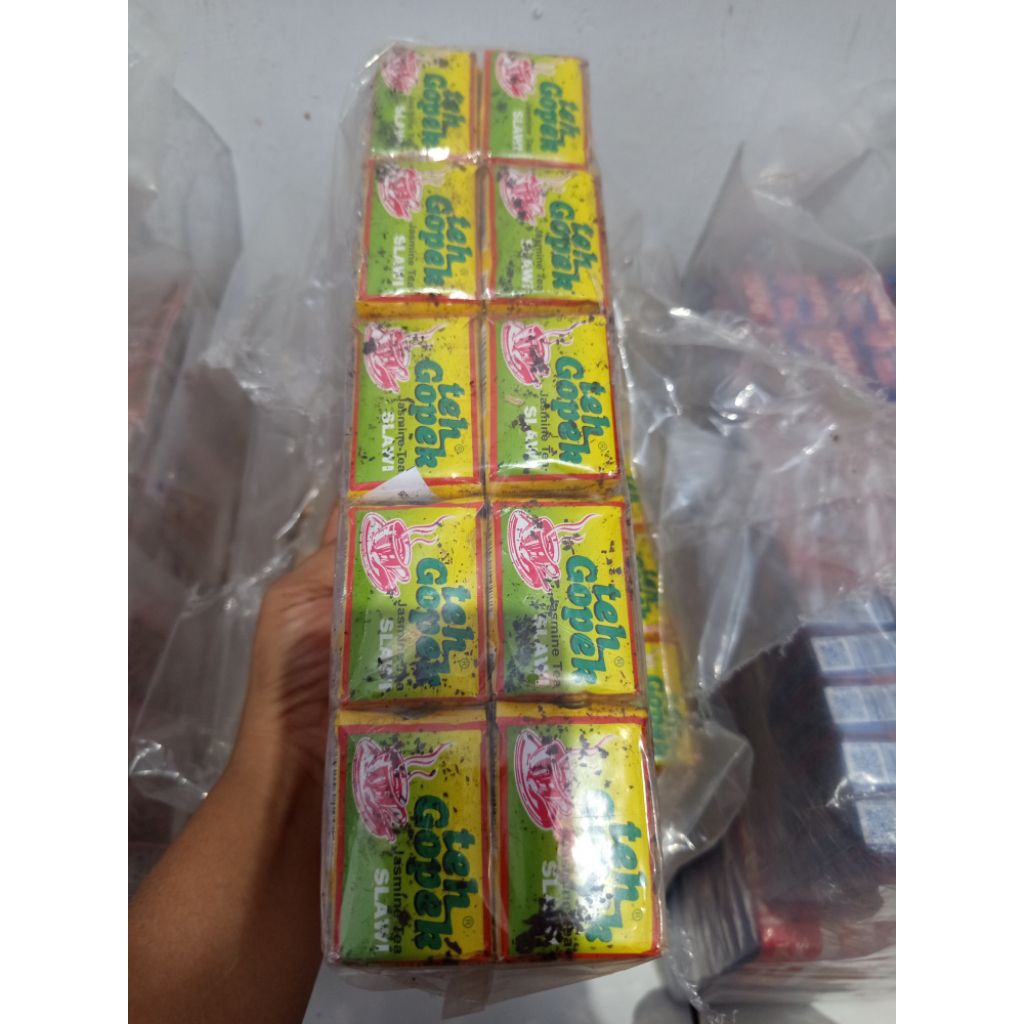 

teh gopek 1slop isi 50pcs kemasan 10gram/pcs jasmine tea dari slawi