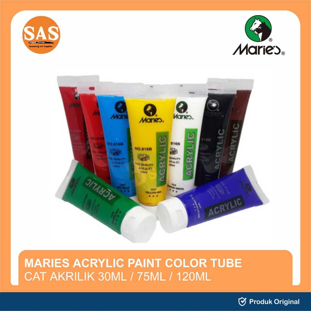 

Maries - Acrylic Paint Tube 30ml/75ml/120ml - Cat Akrilik -Warna Dasar Part 1/3 - SAS