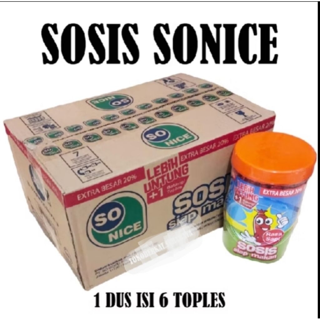 

MURAH SOSIS SO NICE ( 1 DUS isi 6 toples ayam dan sapi )