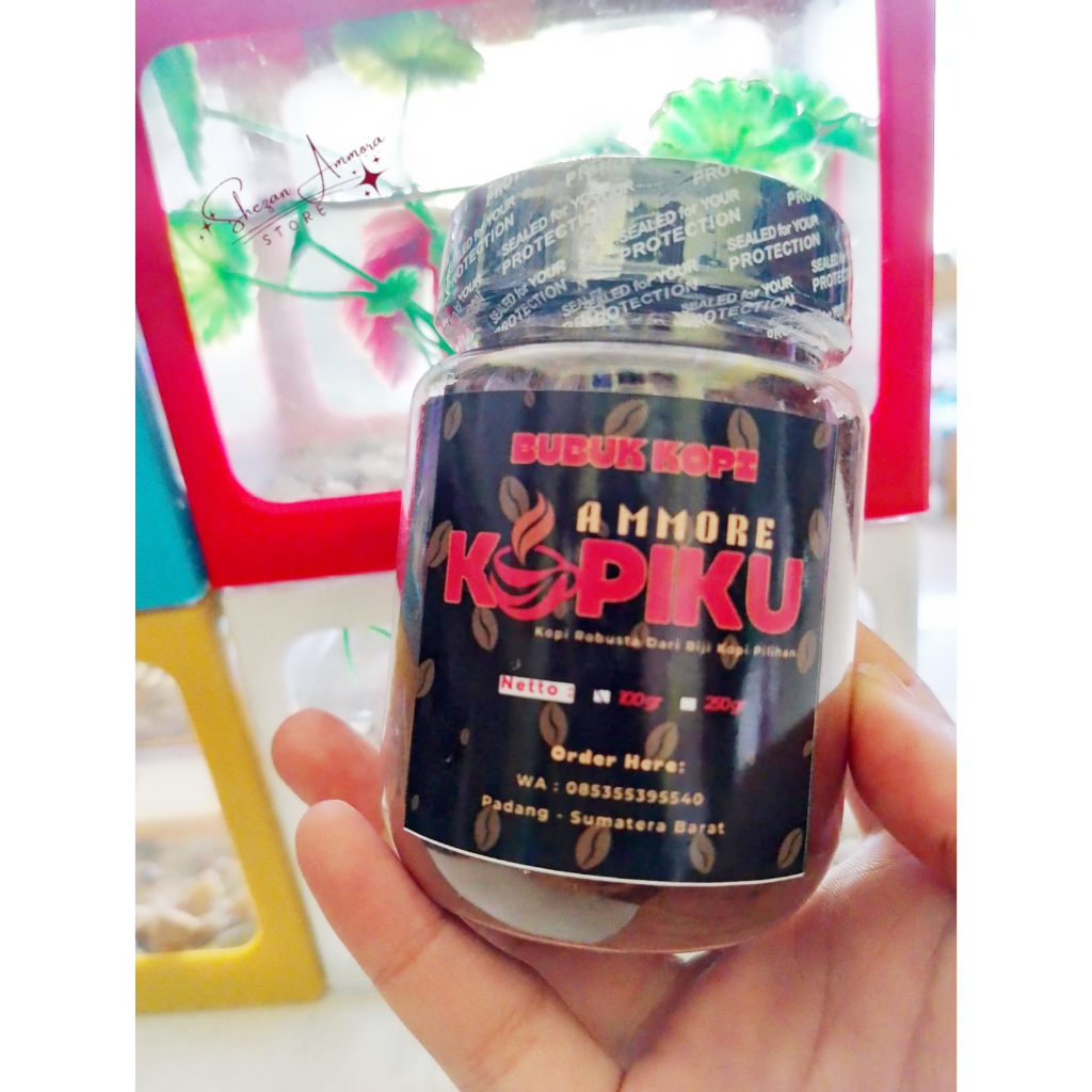 

BUBUK KOPI AMMORE KOPIKU / KOPI BUBUK / ROBUSTA / KOPI HITAM 75 GR