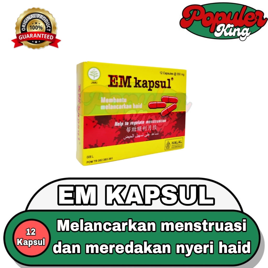 EM Kapsul | EM Capsule | Kapsul Pelancar Haid | EM Kapsul Borobudur - 12 Kapsul
