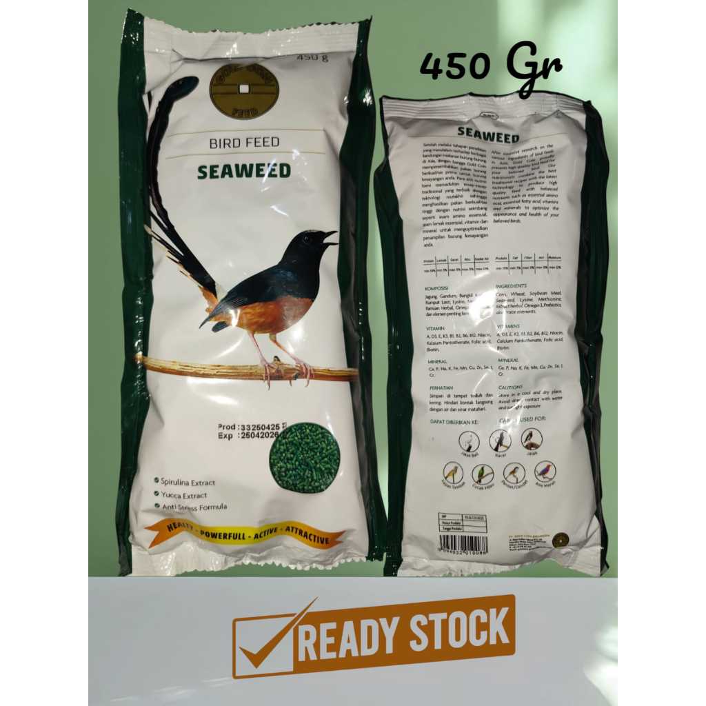 Pakan Burung Murai Gold coin 450 Gram ( HIJAU )