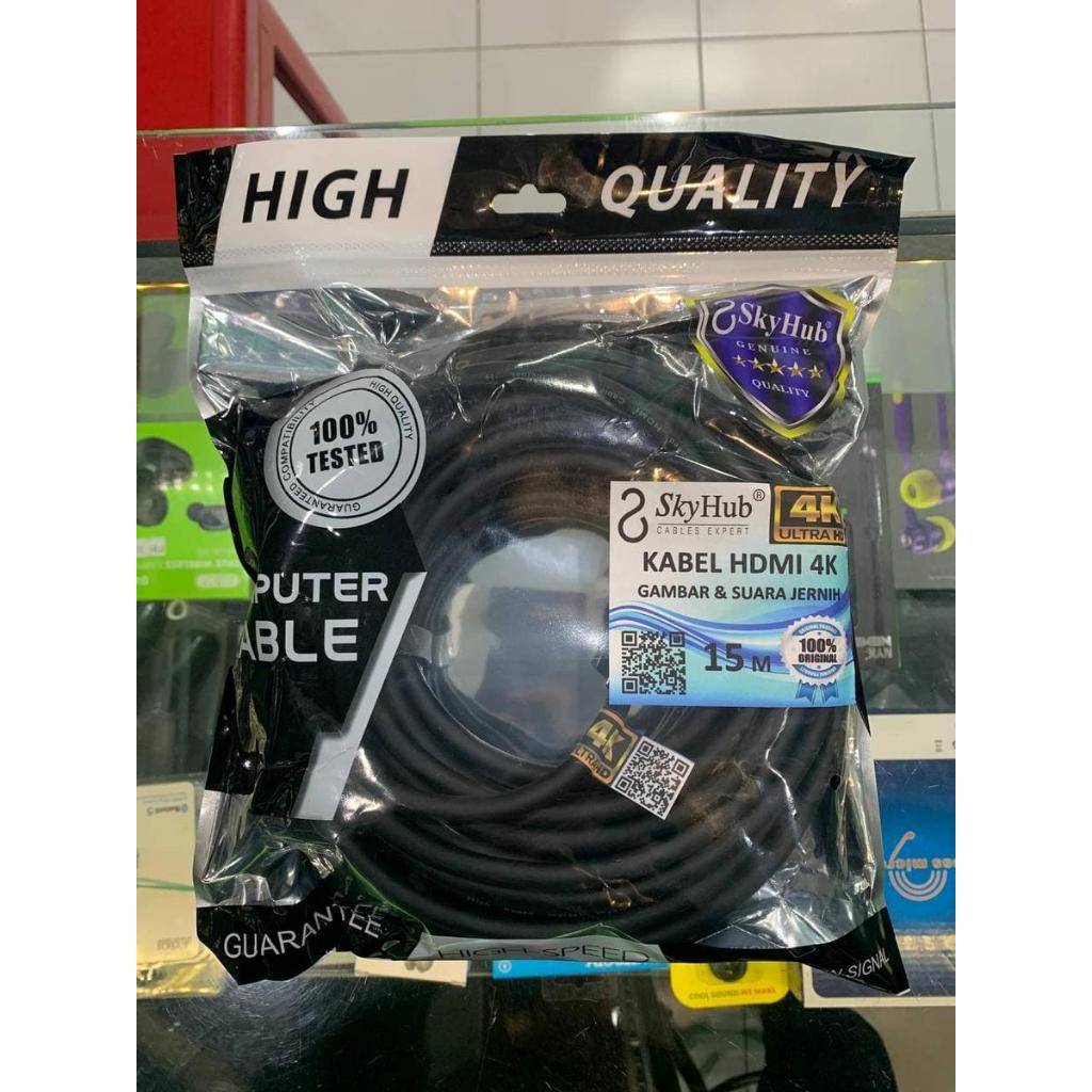 KABEL HDMI HITAM 4K SKYHUB 15 M - KABEL HDMI 4K - KABEL HDMI ORI