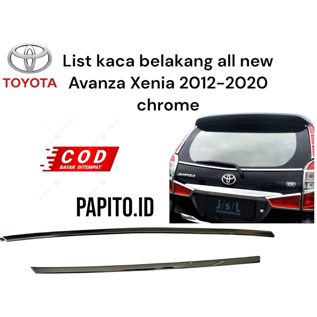 Lis kaca belakang all new Avanza Xenia 2012-2020 chrome