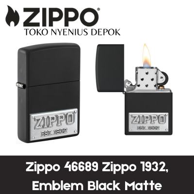 Zippo 46689 Zippo 1932 Emblem Black Matte