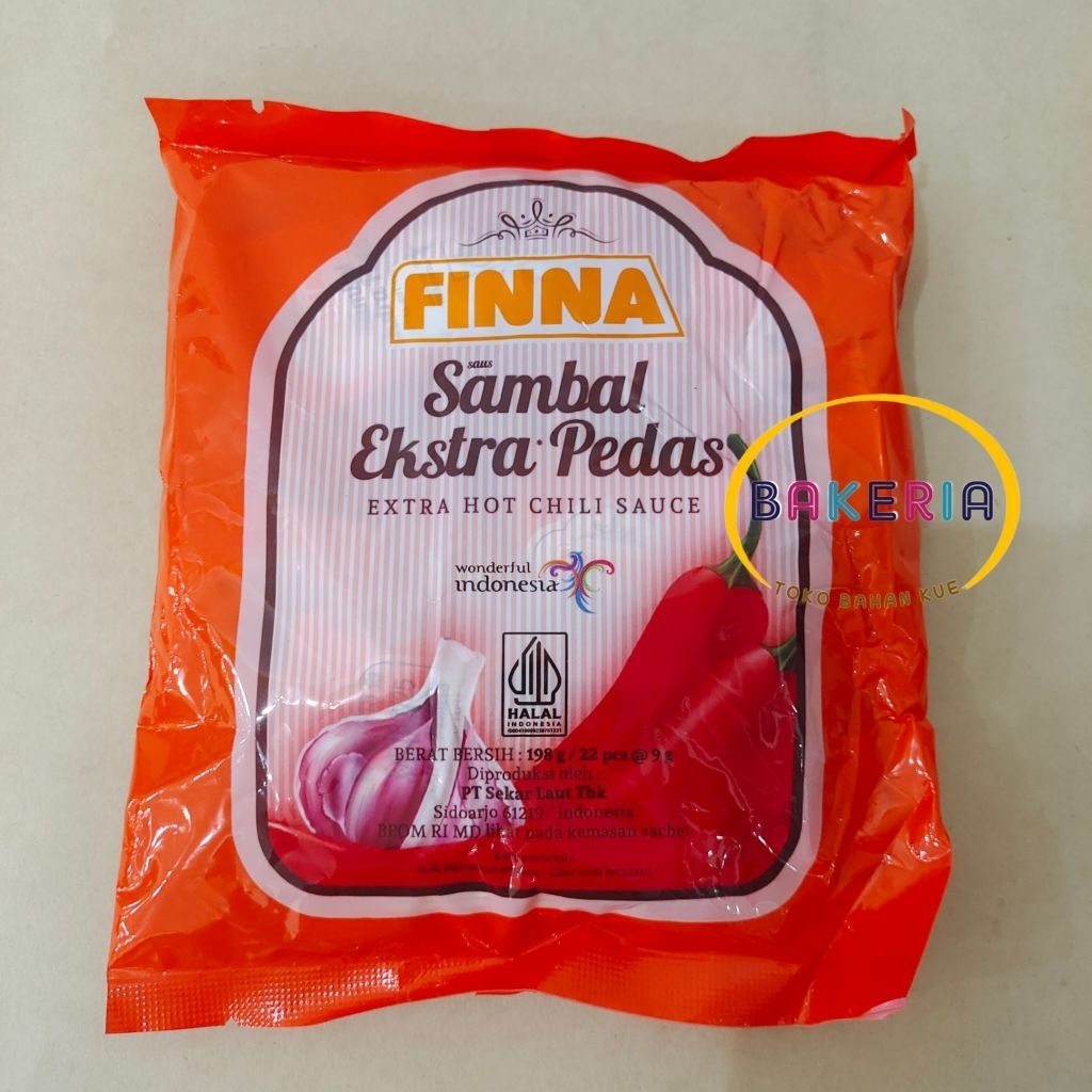 

Finna Sambal Ekstra Pedas SACHET isi 22 x 9gr / Saus Sambal Sachet Finna