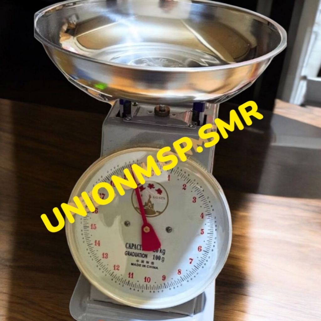 FIVE GOATS Timbangan Dapur Analog 10Kg - Timbangan Kue Buah Sayur Daging Manual Skala Jarum
