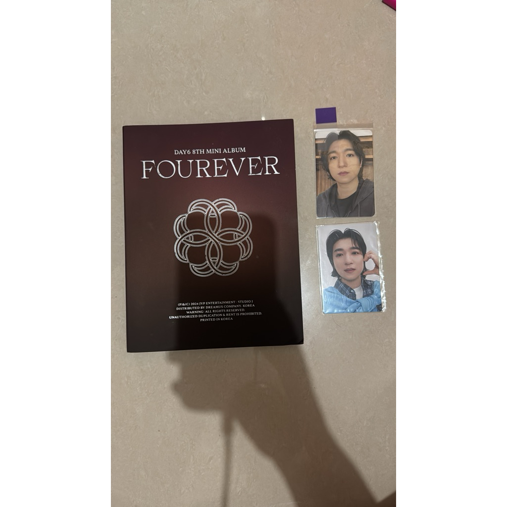 Album Day6 Forever young (Album Onlly), photocard benefit japan sungjin, dan photo card sungjin kons