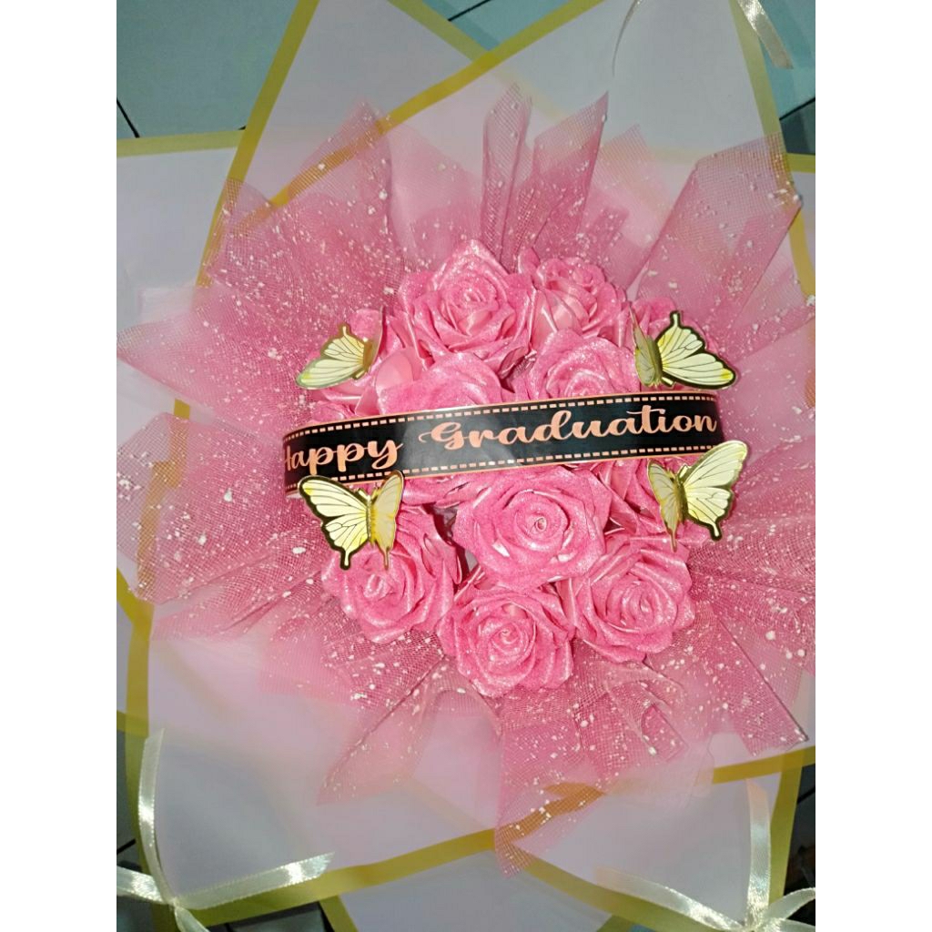 

buket pita satin 12 tangkai