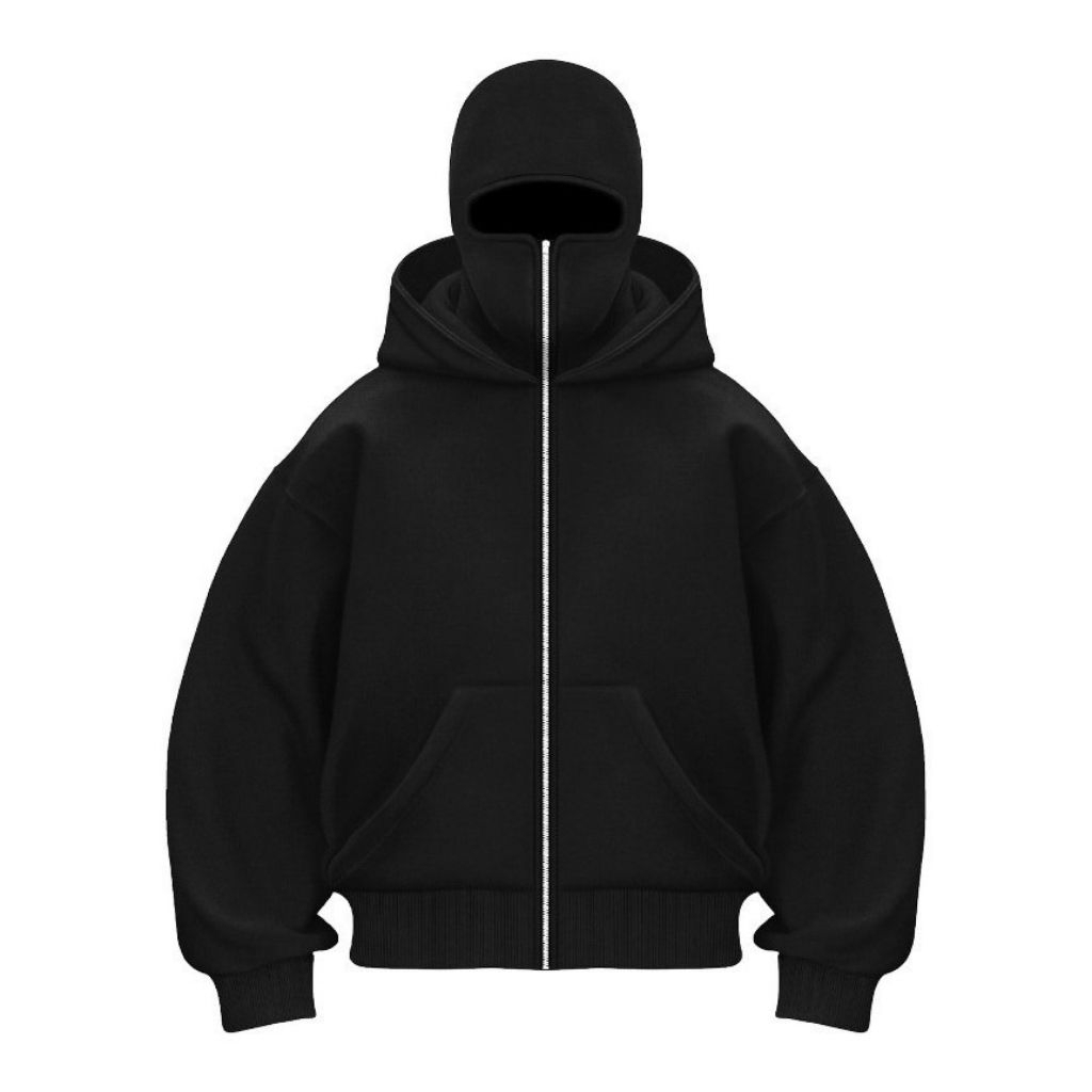 NHAS JEANS ® Hoodie Balaclava khusus polos termurah//Hoodie Balaclava unisex//Hoodie jaket Balaclava