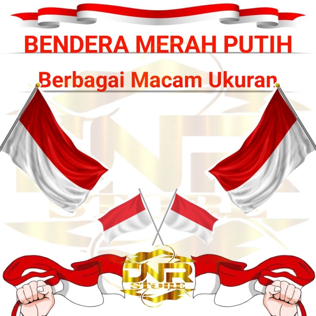 Bendera Merah Putih Berbagai Ukuran, Bendera kibar, bendera Merah Putih