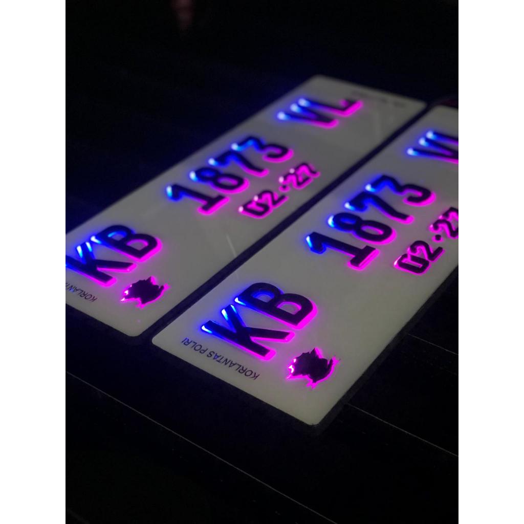 Plat Nomor Akrilik Mobil Variasi / Plat Nomor Akrilik Mobil Variasi nyala / Plat Nomor Mobil