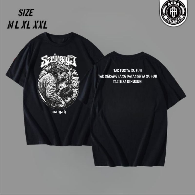Kaos Sering Ngaji Maiyah Cak Nun Baju Tshirt Pria Wanita Cotton 24s