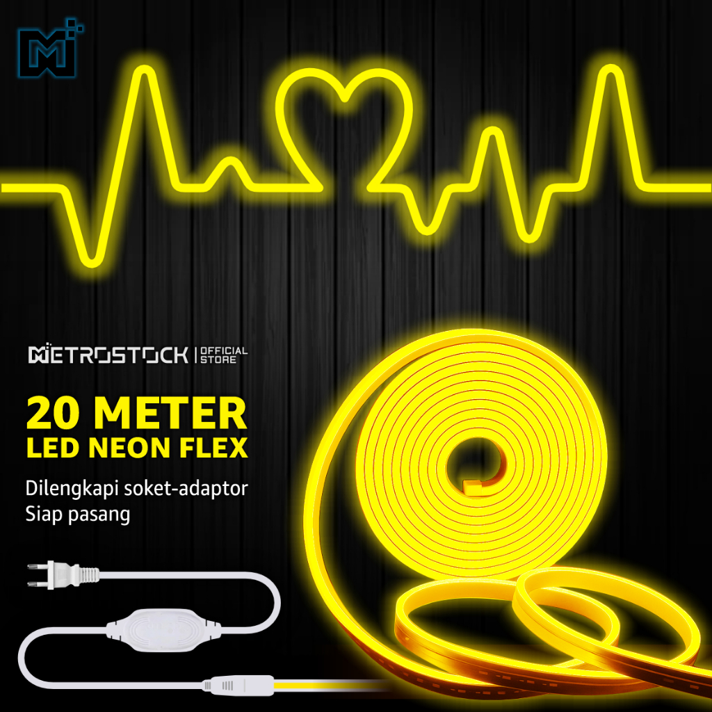 Lampu LED neon flex aesthetic hias dekorasi backlight tempel dinding custom tulisan logo branding de