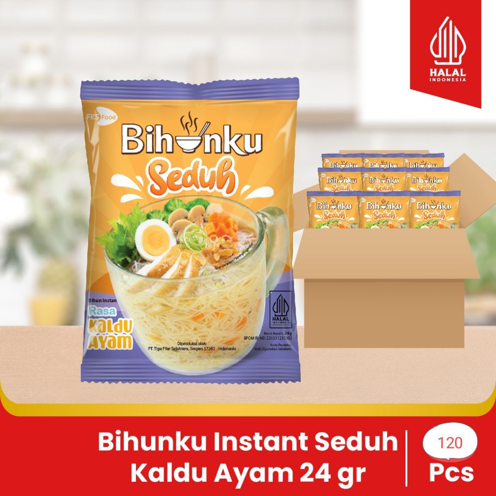 

Bihunku Instant - Seduh Kaldu ayam - 1 Karton - 120 Pcs - 24gr