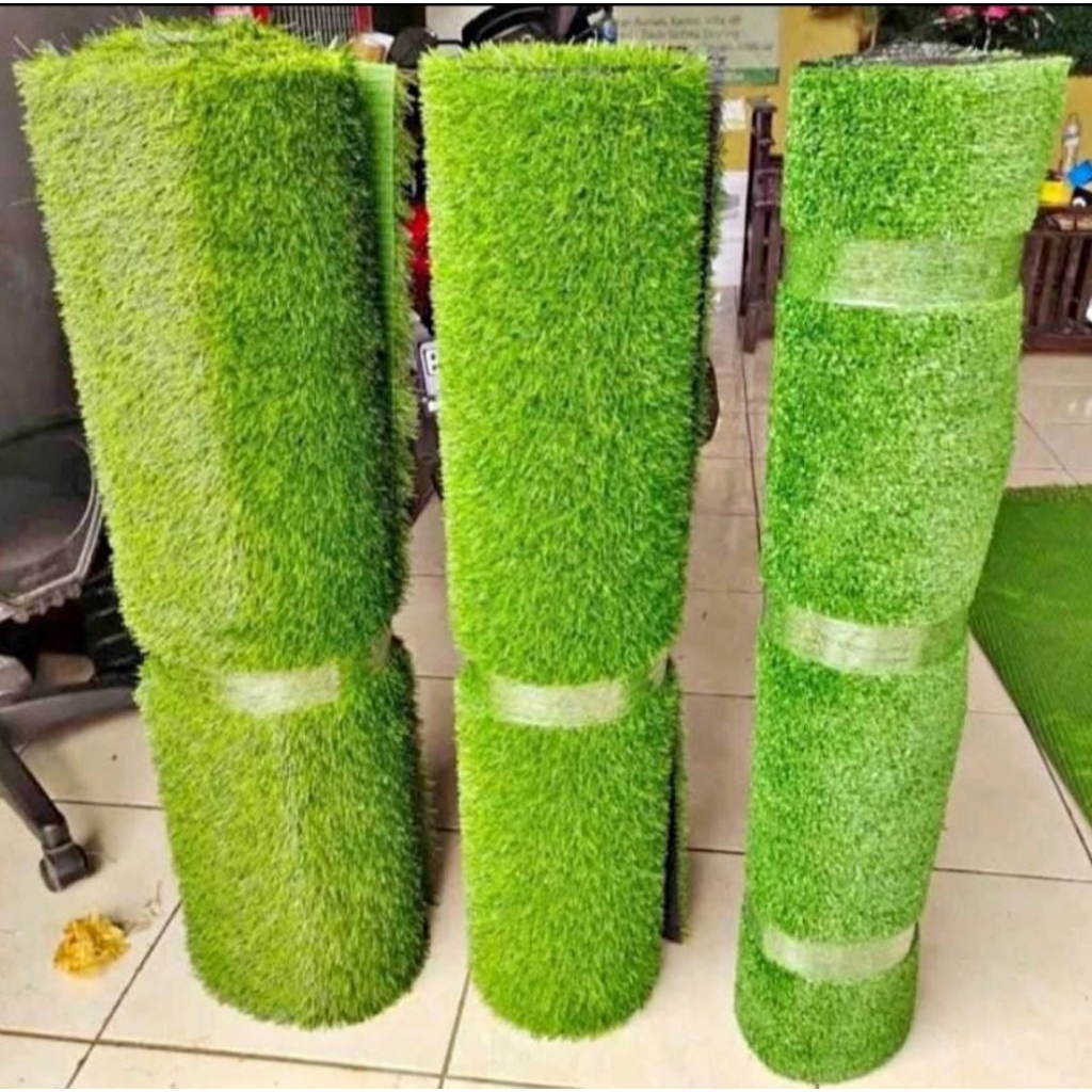 karpet rumput sintetis premium 3cm ukuran 2M X 2M / rumput sintetis meteran /karpet rumput sintetis.