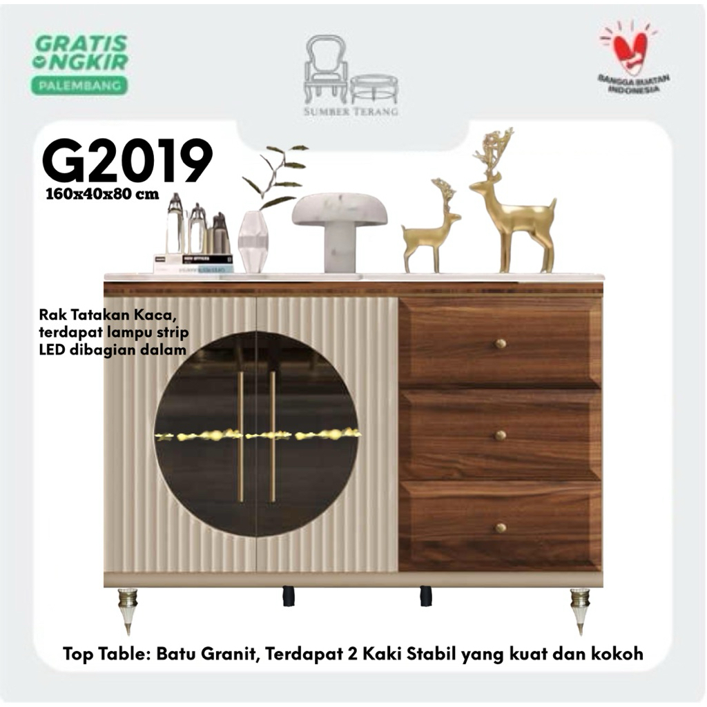 Buffet Konsul Credenza Meja Altar Sideboard Meja Hias Meja Serbaguna Buffet TV Marble Rak TV Marmer 