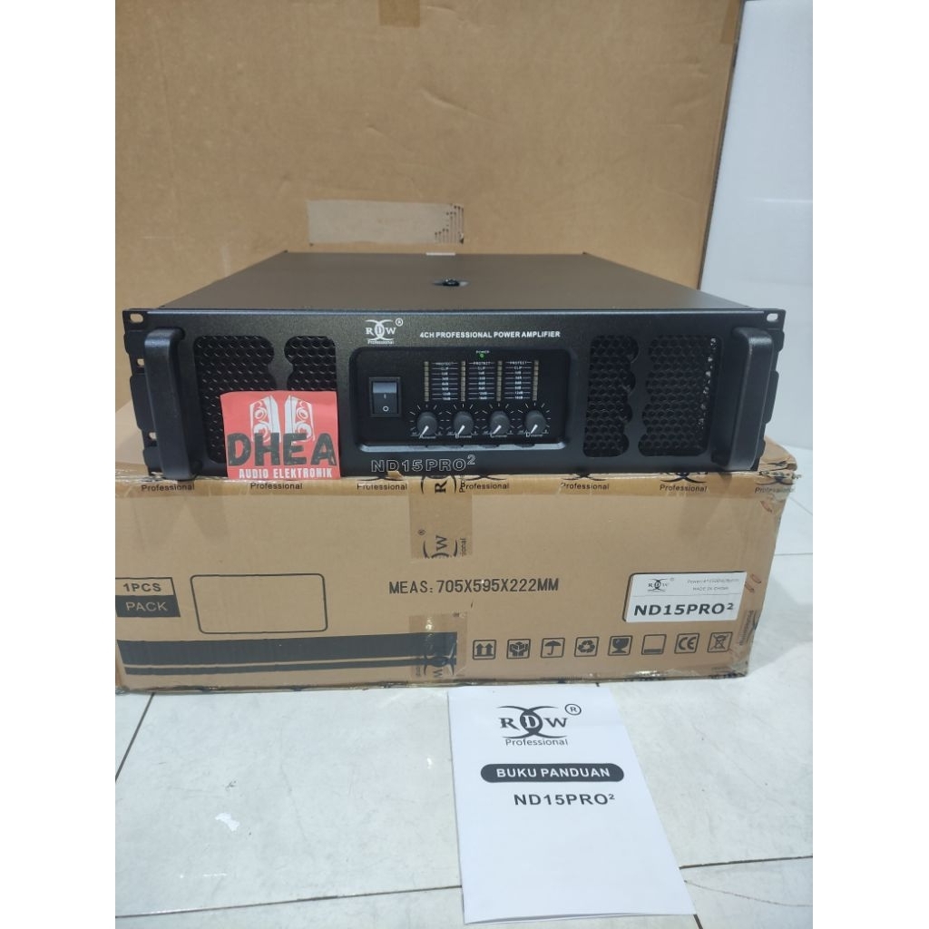Power Amplifier RDW ND15PRO²  gen 2 Original 4 channel rdw ND 15 PRO Gen 2 CLASS H 4 x 1500 Watt gar