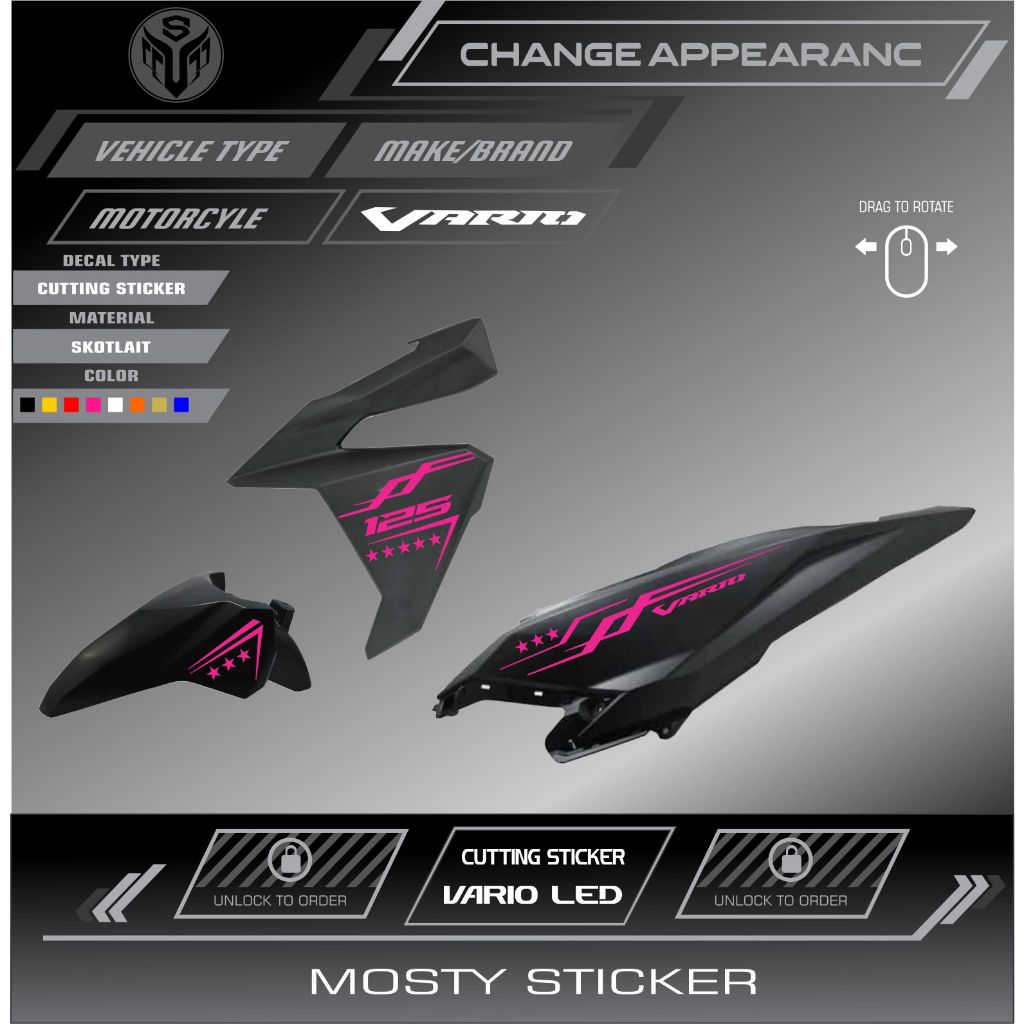 cutting sticker vario led 125 / 150 strip variasi vario led [002]
