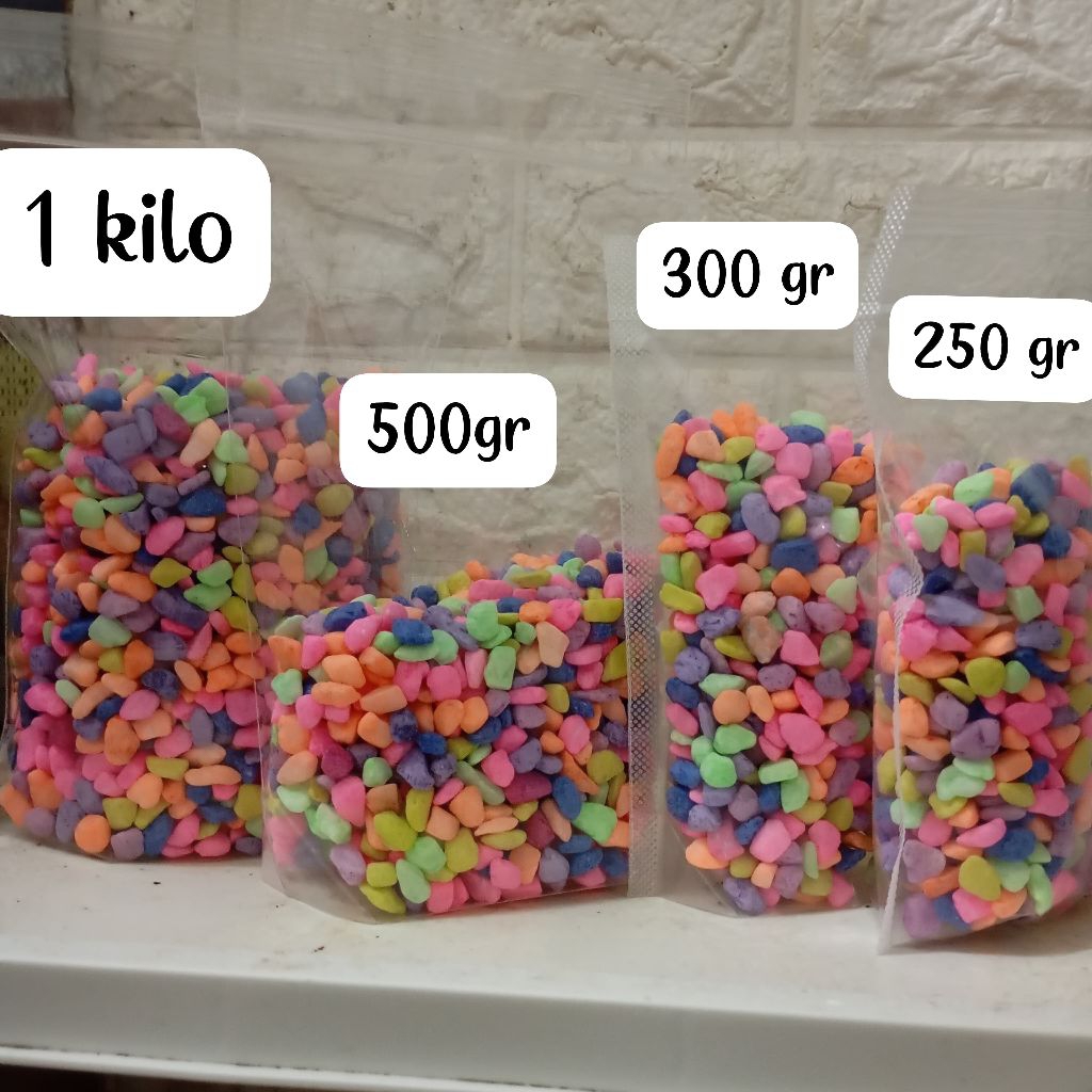 BATU WARNA-WARNI TAIWAN TAMPAK MENYALA DALAM AIR | WARNA LEBIH SOFT | BATU TANAMAN HIAS & AQUARIUM|