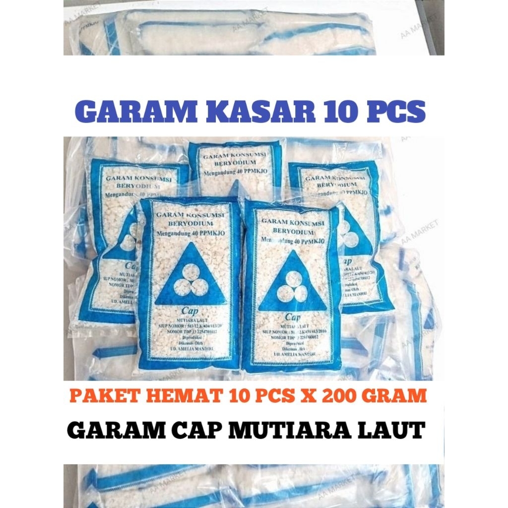 

Promo Murah!! (Isi 10 Pcs) Garam Kasar Beryodium Kemasan 200gr