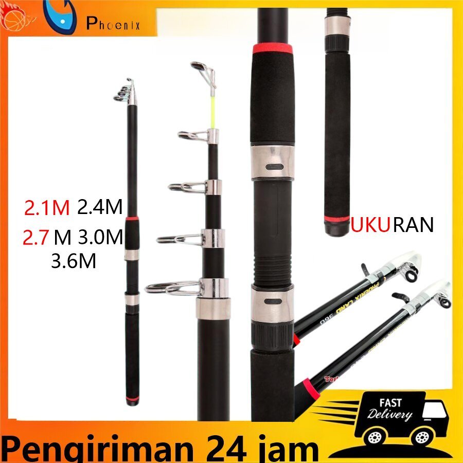 PROMO Joran Pancing Carbon Fiber Sea Fishing Rod 2.1M-3.6M/7 Tongkat Stik Pancing 3.6Meter Stick