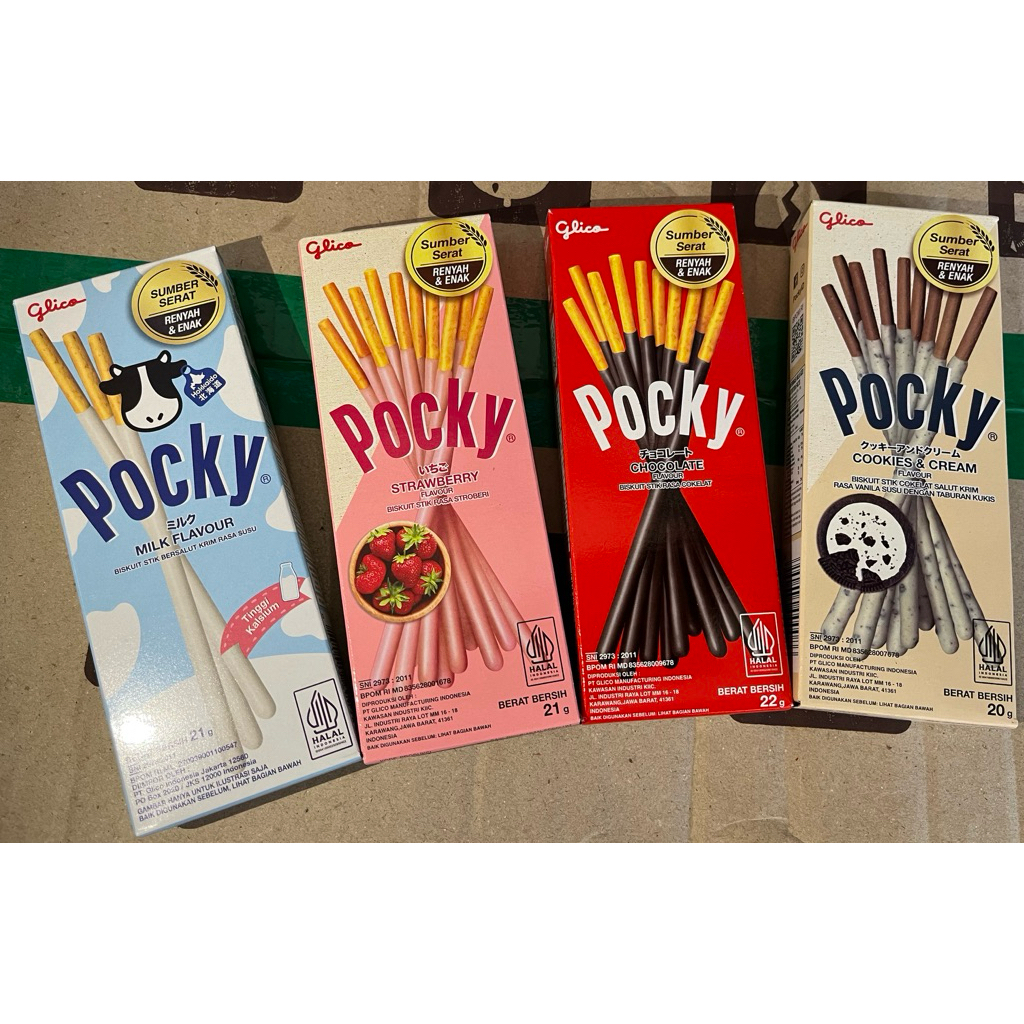 

Pocky Stawberry,Coklat,Cookies n cream,dan Susu
