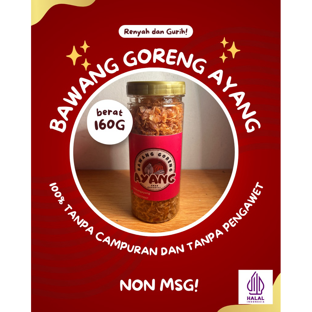 

Bawang Goreng Original Brebes Tanpa Campuran Tepung! Murah Berkualitas!