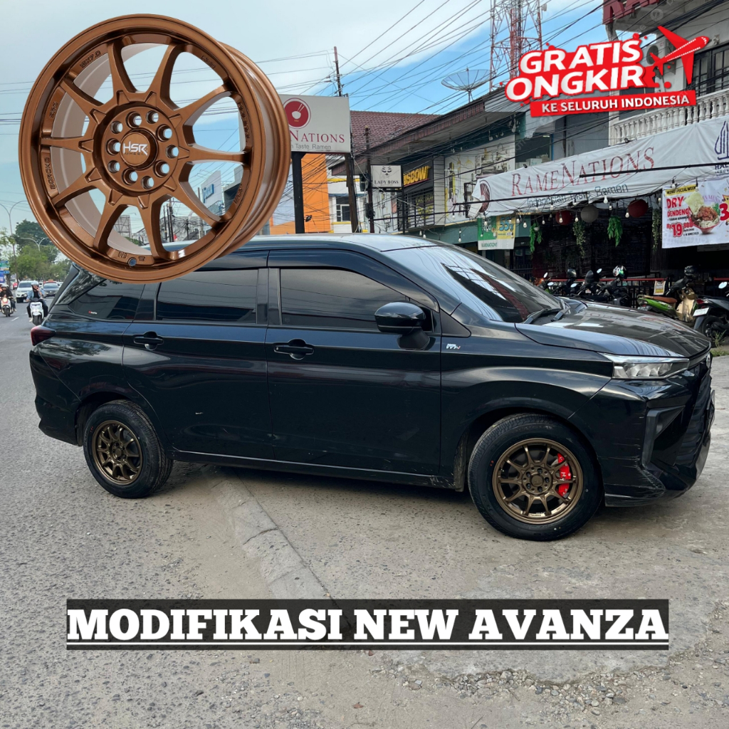 Paket velg ban modifikasi avanza veloz r16 hsr srd lebar 7 + ban 205 65 r16 accelera rata body