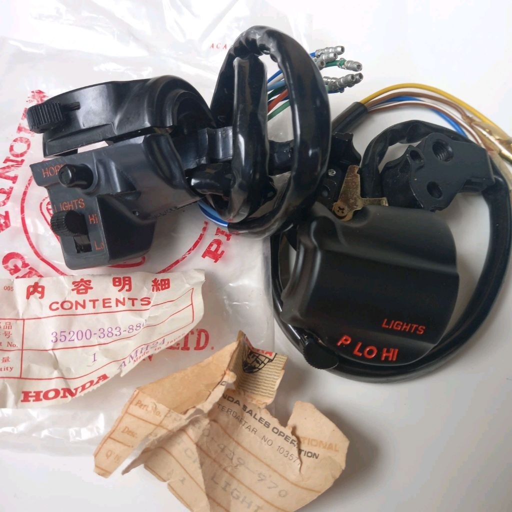 saklar holder kanan kiri set original NOS gas luar gl100 gl125 gl 100 125 glk aplikasi cb cg 110 125