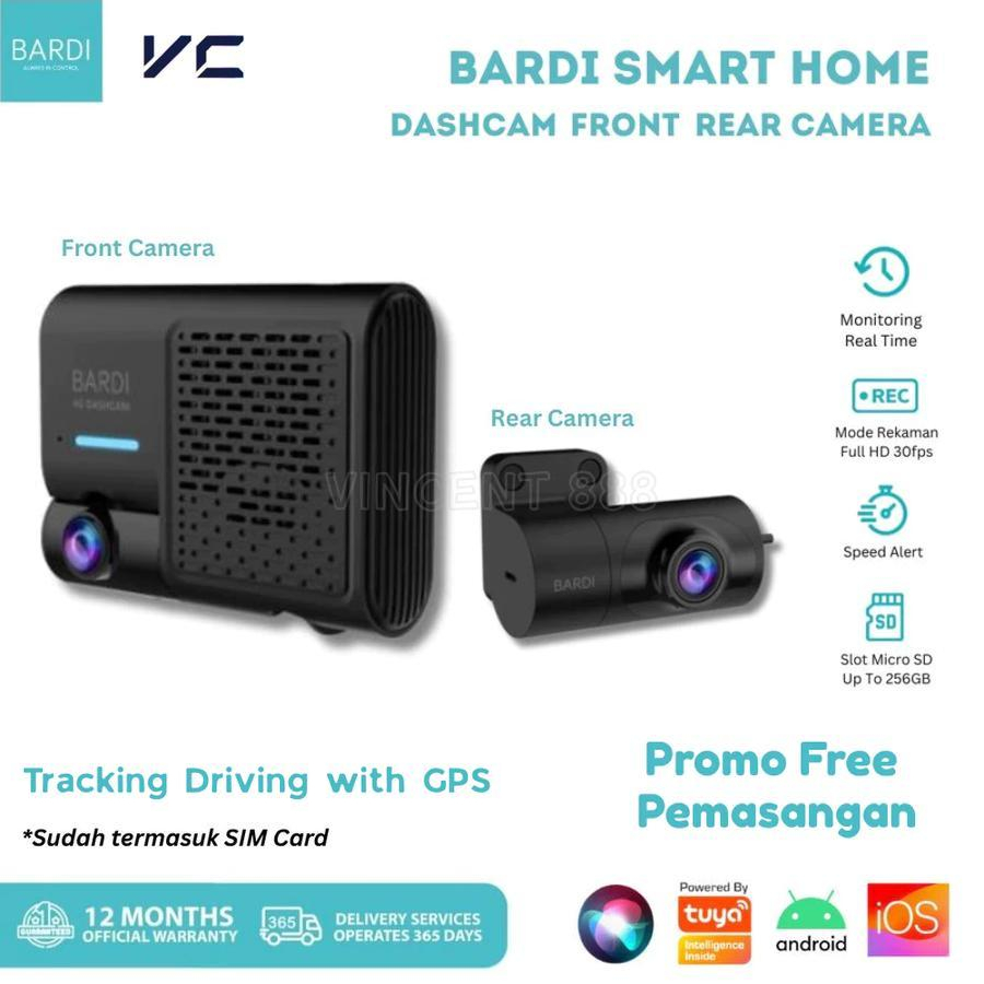 BARDI Dashcam with SIM Card Front Cabin Rear Camera Dash Cam with Hardwiring Kit IOT iOS Android Kam