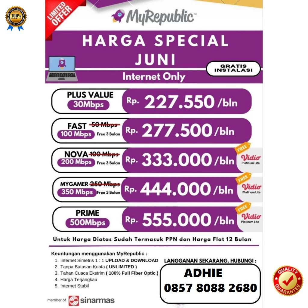 Pasang Internet My Republik Promo Murah Jaringan Terbaik