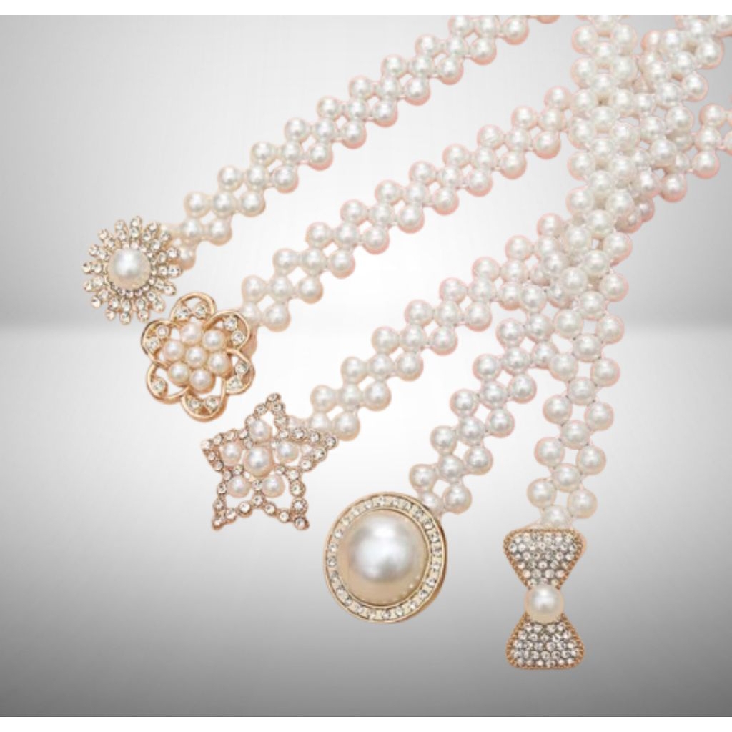 TALI PINGGANG MUTIARA UNTUK GAUN BAJU GAMIS BELT MUTIARA WANITA