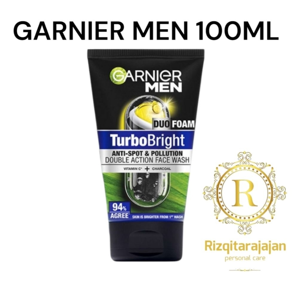 Garnier Men Pembersih Wajah Pria TURBOBRIGHT Duo Foam 100ml