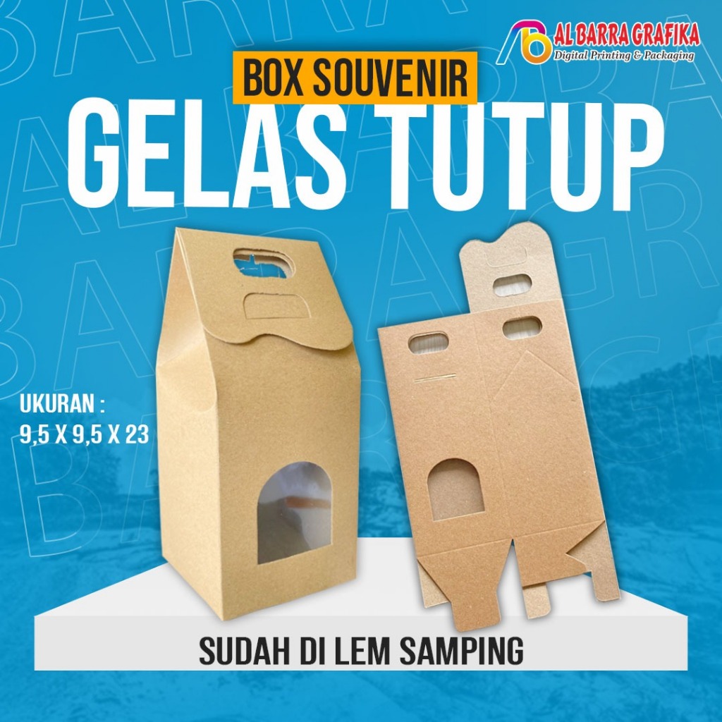 

SUDAH DI LEM - PAPERBOX GELAS KACA BOX MUG DUS KEMASAN BOX PACKAGING SOUVENIR GIFT MUG GELAS BOTOL JAR TOPLES MURAH TERLARIS VIRAL BROWN KRAFT PAPER RUSTIC