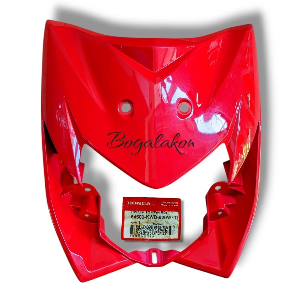 Cover top cover lampu depan Honda blade warna merah original ahm 64500kwb920wrd