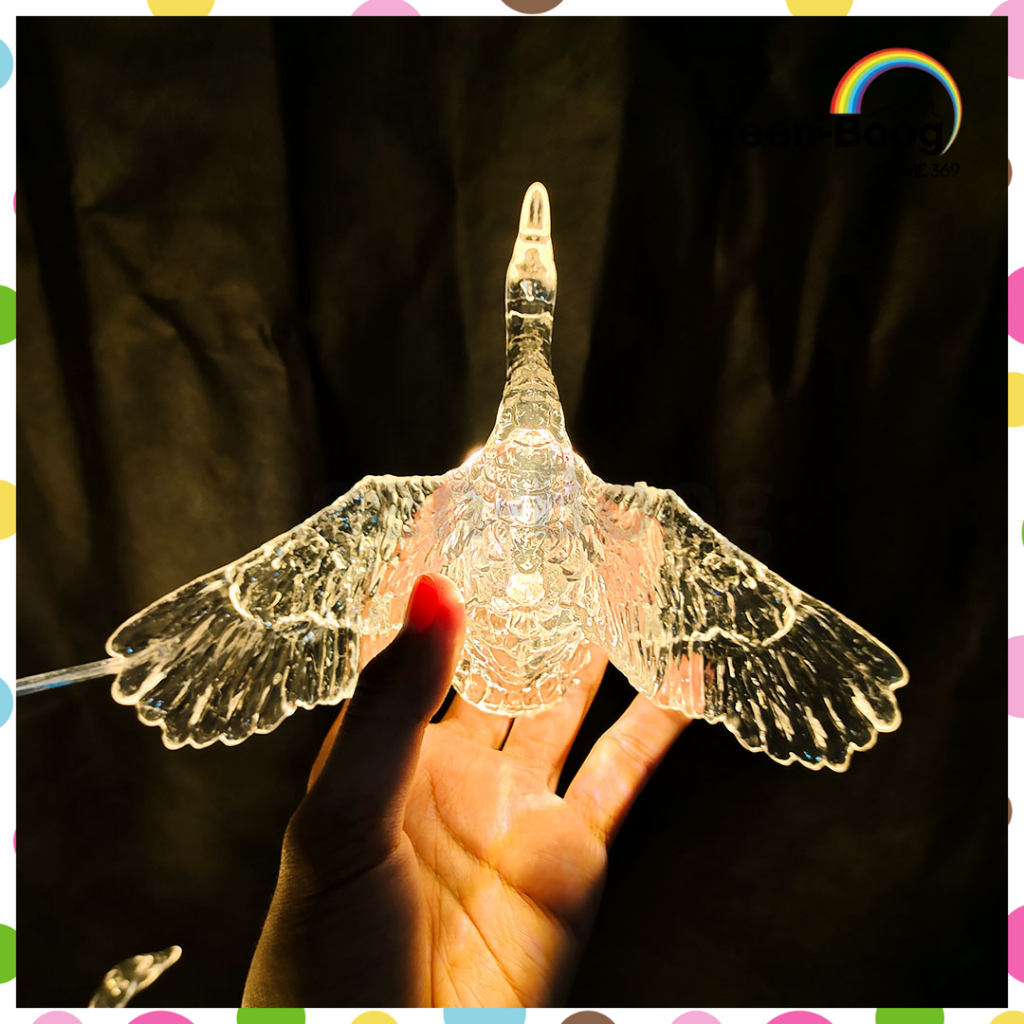 (REENBOOG) Lampu Angsa Akrilik 1 set / Acrylic isi 10 - Lampu gantung dekorasi pelaminan wedding
