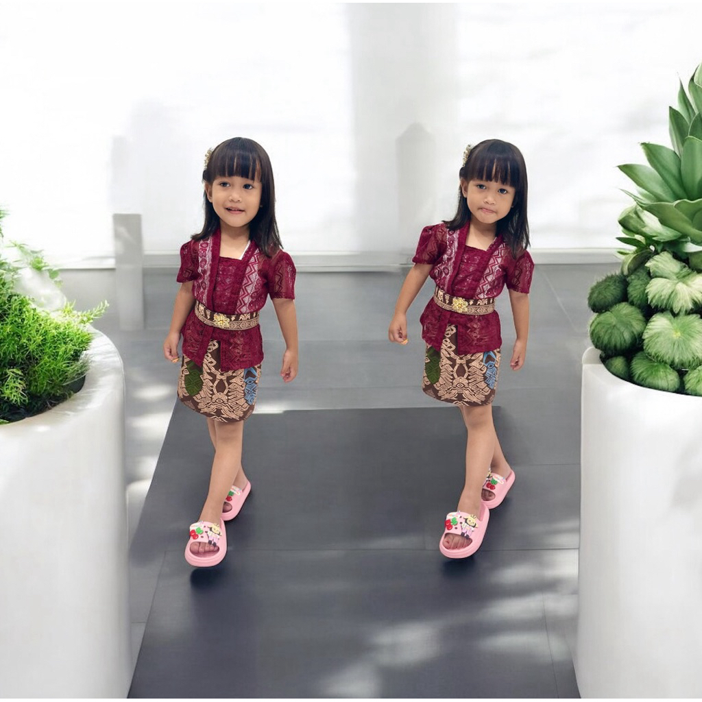 kebaya anak set broklat malika