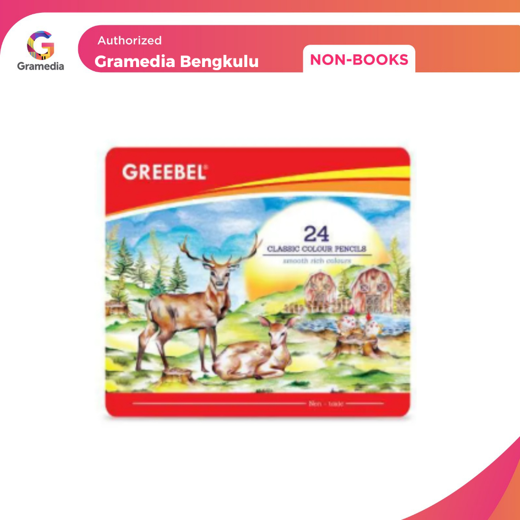 

Gramedia Bengkulu - Greebel Classic Colour Pencil with Tin Case (24 Warna)