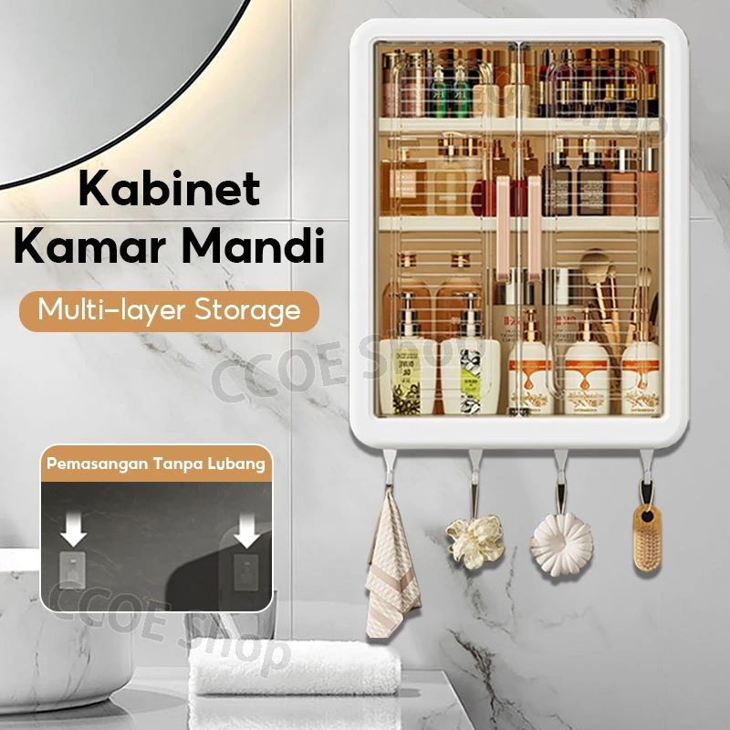 【COD】Rak Dinding Tempel Rak Kamar Mandi Tempel / Lemari Kamar Mandi Tempel