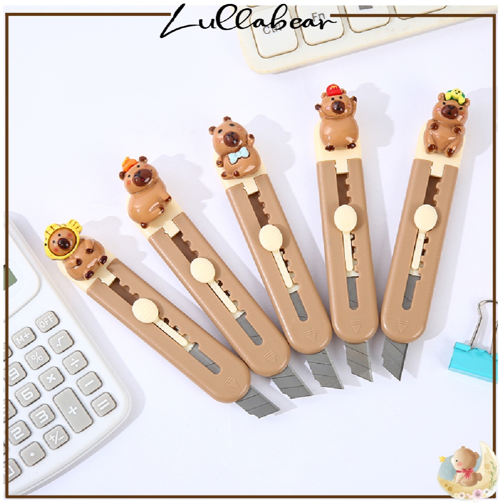 

SILET CUTTER MINI KECIL LUCU PEMOTONG KERTAS MOTIF CAPYBARA LUCU MURAH / CUTTER KECIL MINI